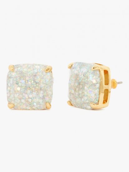Kate Spade | Opal Glitter Small Square Studs - Click Image to Close