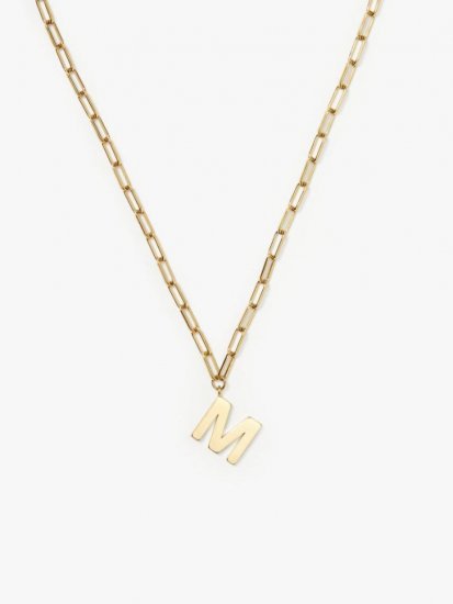 Kate Spade | Gold. M Initial This Pendant - Click Image to Close