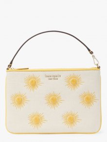 Kate Spade | Morning Light Multi Sunkiss Embroidered Canvas Sun Pouch Wristlet