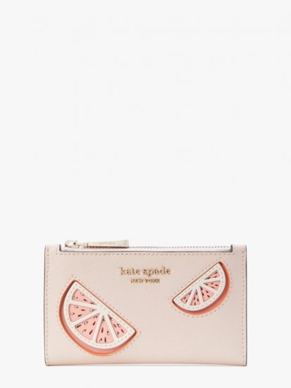 Kate Spade | Pale Dogwood Tini Embellished Small Slim Bifold Wallet - Click Image to Close