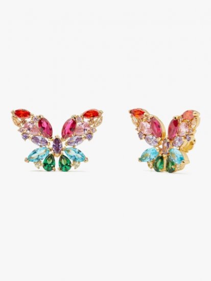 Kate Spade | Multi Social Butterfly Statement Studs - Click Image to Close