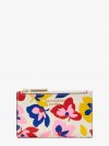 Kate Spade | Cream Multi Spencer Summer Flower Embossed Small Slim Bifold Wallet