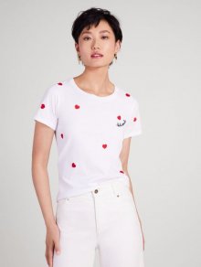 Kate Spade | Fresh White Embroidered Hearts Tee