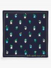 Kate Spade | 431 Squid Ink (April) House Plants Cotton-Silk Bandana