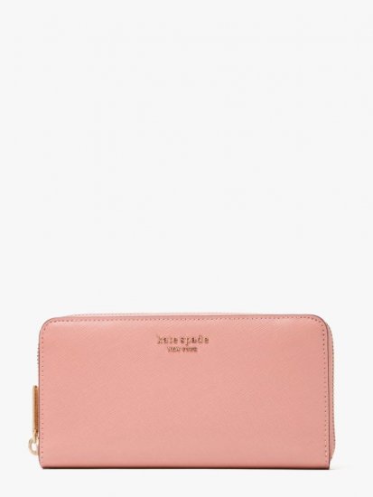 Kate Spade | Serene Pink Spencer Zip-Around Continental Wallet - Click Image to Close