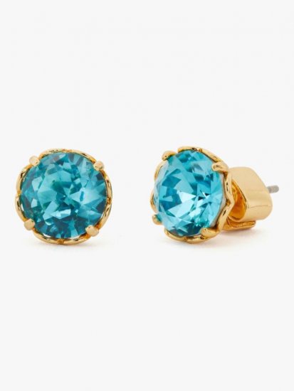 Kate Spade | Aquamarine That Sparkle Round Earrings - Click Image to Close