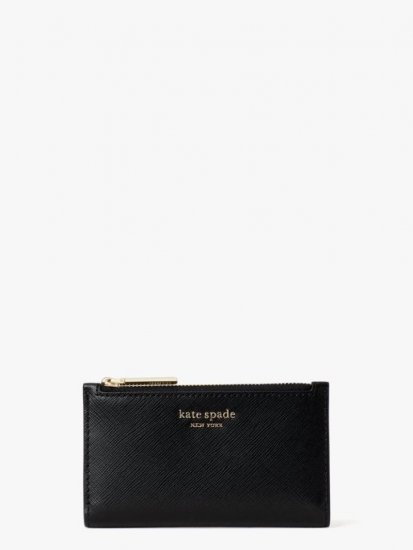 Kate Spade | Black Spencer Small Slim Bifold Wallet - Click Image to Close