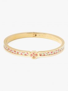 Kate Spade | Cream Ditsy Rose Heritage Spade Flower Metal Thin Hinged Bangle