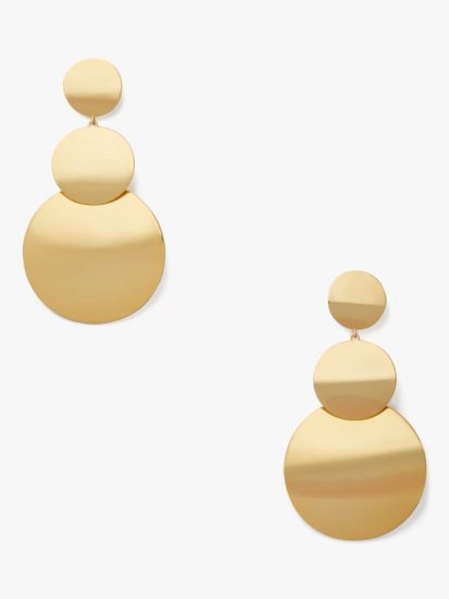 Kate Spade | Gold. Liana Stacked Disc Earrings - Click Image to Close