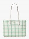 Kate Spade | Parchment Multi All Day Tennis Check Large Tote