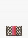 Kate Spade | Cream Multi Spade Flower Jacquard Stripe Chain Wallet