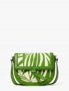 Kate Spade | Bitter Greens Multi Knott Palm Canvas Medium Saddle Bag