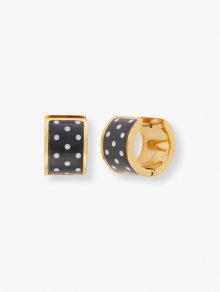 Kate Spade | Black/White Heritage Spade Flower Huggies