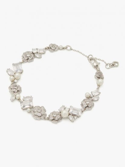 Kate Spade | White Multi Bouquet Toss Cluster Line Bracelet - Click Image to Close