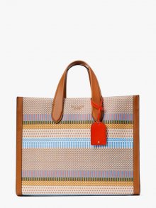 Kate Spade | Yellow Multi Manhattan Striped Large Tote