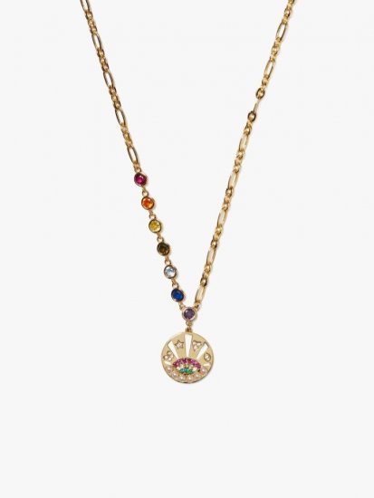 Kate Spade | Multi Rainbow Medallion Pendant - Click Image to Close