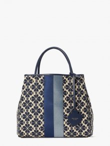 Kate Spade | Blue Multi Spade Flower Jacquard Everything Stripe Medium Tote