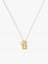 Kate Spade | Cream Multi Lock And Spade Charm Mini Pendant