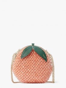 Kate Spade | Guava Juice Bellini Embellished Crochet 3D Peach Crossbody