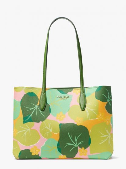 Kate Spade | Multi All Day Cucumber Floral Large Tote - Click Image to Close