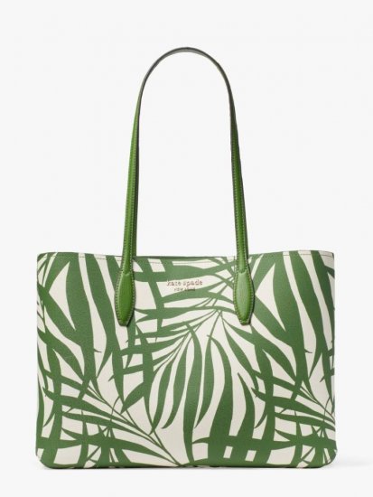 Kate Spade | Bitter Greens Multi All Day Palm Fronds Large Tote - Click Image to Close