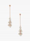 Kate Spade | Cream Multi/Rose Gold Precious Pansy Linear Earrings