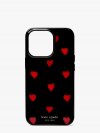 Kate Spade | Black Multi. Glitter Hearts Iphone 13/13 Pro Case