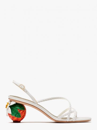 Kate Spade | Optic White Multi Valencia Blossom Sandals - Click Image to Close