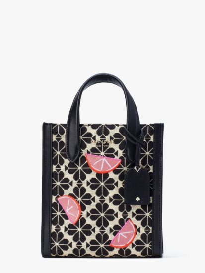 Kate Spade | Grapefruit Soda Multi. Spade Flower Jacquard Grapefruits Manhattan Mini Tote - Click Image to Close