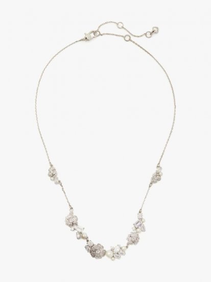 Kate Spade | White Multi Bouquet Toss Necklace - Click Image to Close