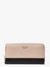 Kate Spade | Warm Beige/Black Spencer Zip-Around Continental Wallet