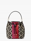 Kate Spade | Cream Multi Spade Flower Jacquard Stripe Medium Bucket Bag