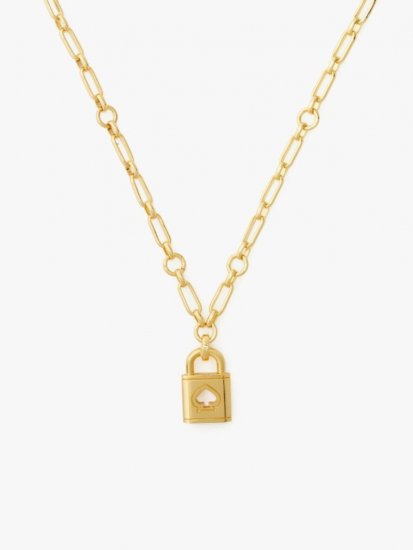 Kate Spade | Gold. Lock And Spade Pendant - Click Image to Close