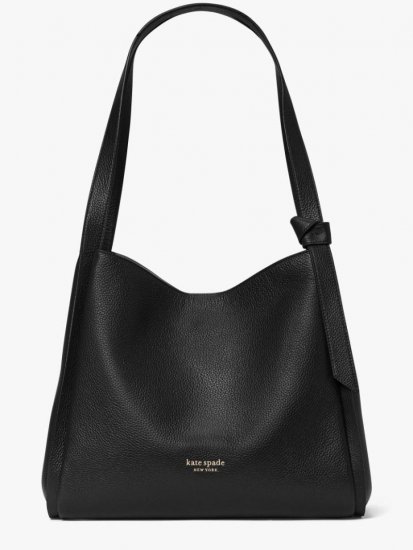 Kate Spade | Black Knott Large Shoulder Bag - Click Image to Close