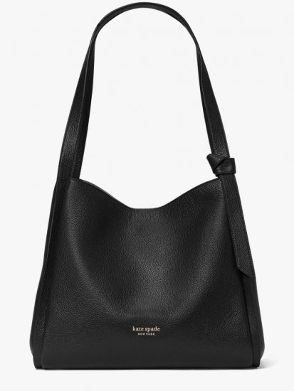 Kate Spade | Black Knott Large Shoulder Bag - Click Image to Close