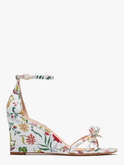 Kate Spade | Rooftop Garden/Whte Flamenco Wedges - Click Image to Close