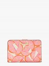 Kate Spade | Pink Multi. Spencer Grapefruit Compact Wallet