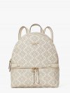 Kate Spade | Parchment Multi Spade Flower Coated Canvas Day Pack Medium Backpack