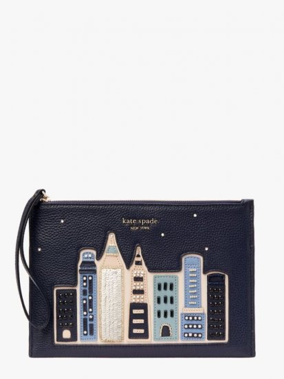 Kate Spade | Blazer Blue Multi On Purpose Skyline Pouch - Click Image to Close