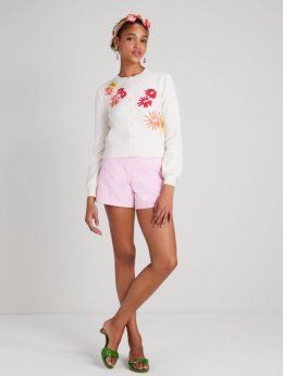 Kate Spade | Cream. Floral Embroidered Cardigan