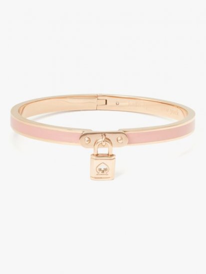 Kate Spade | Blush. Lock And Spade Charm Bangle - Click Image to Close