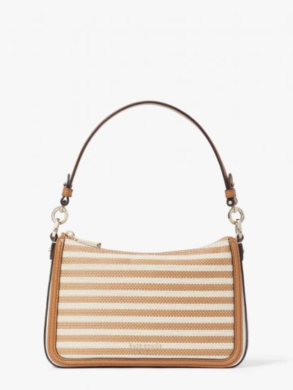 Kate Spade | Parchment Multi Hudson Striped Medium Convertible Crossbody - Click Image to Close