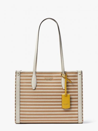 Kate Spade | Parchment Multi Market Striped Medium Tote - Click Image to Close