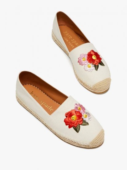 Kate Spade | Parchment Multi Dahlia Espadrilles - Click Image to Close