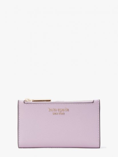 Kate Spade | Violet Mist Spencer Small Slim Bifold Wallet - Click Image to Close