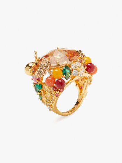 Kate Spade | Multi Fruit Salad Cocktail Ring - Click Image to Close