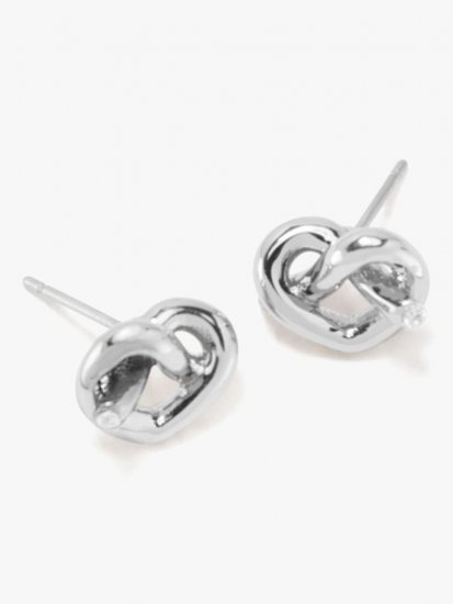 Kate Spade | Silver Loves Me Knot Studs - Click Image to Close