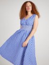 Kate Spade | Blueberry Gingham Smocked-Waist Dress