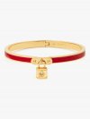 Kate Spade | Red. Lock And Spade Charm Bangle