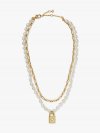 Kate Spade | Cream Multi Lock And Spade Pearl Statement Necklace